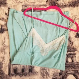 Apt. 9 Blue Cotton Slip Chemise Nightgown